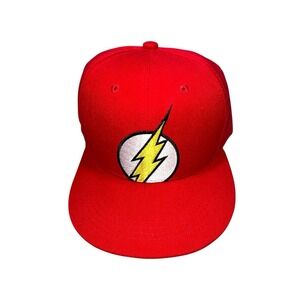 DC Comics The Flash Snapback Hat Six Flags Embroidered Logo New